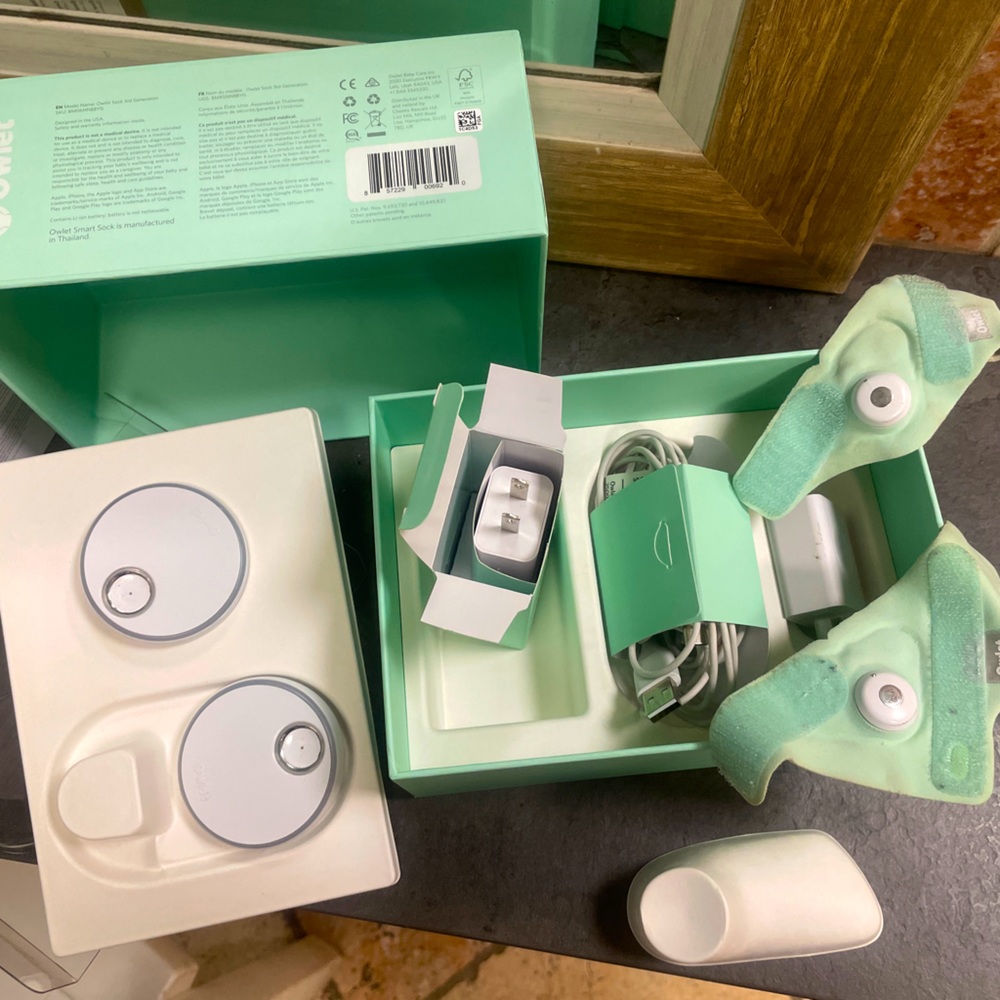 Two Owlet 3rd gen smart sock sets